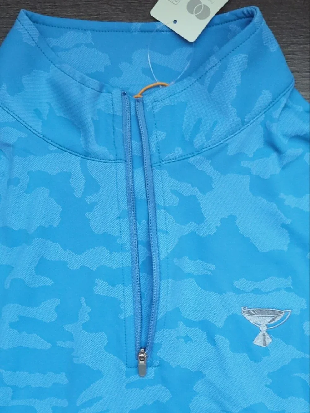 New - FedEx Cup Peter Millar Perth Camo Performance Quarter Zip (Medium)